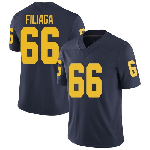 Chuck Filiaga Michigan Wolverines Men's NCAA #66 Navy Limited Brand Jordan College Stitched Football Jersey CMR3154WK